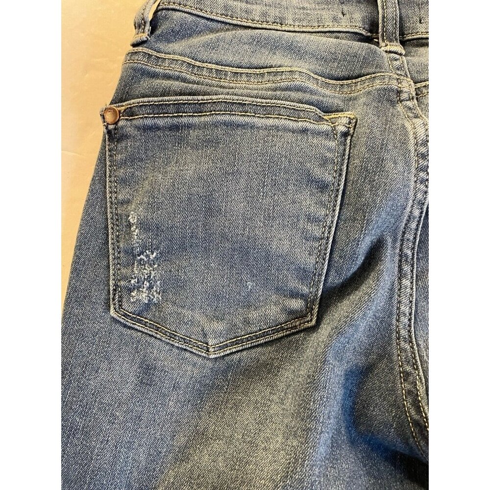 Judy Blue Jeans Womens 1/25  25x28.5 Blue Skinny Distressed Denim JB82109MD - Picture 10 of 16